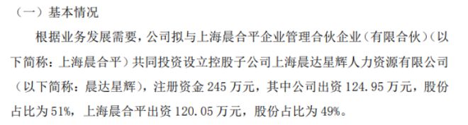 PP电子 PP电子平台晨达股份拟12495万设立控股子公司上